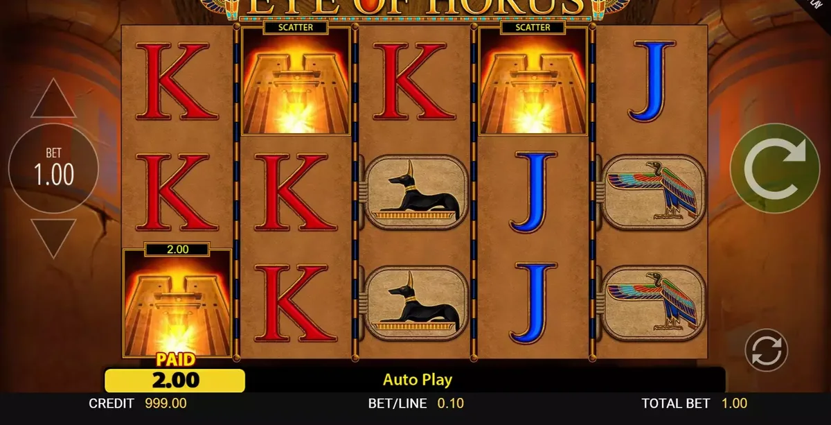 Eye of Horus — Goldene Tür Scatter