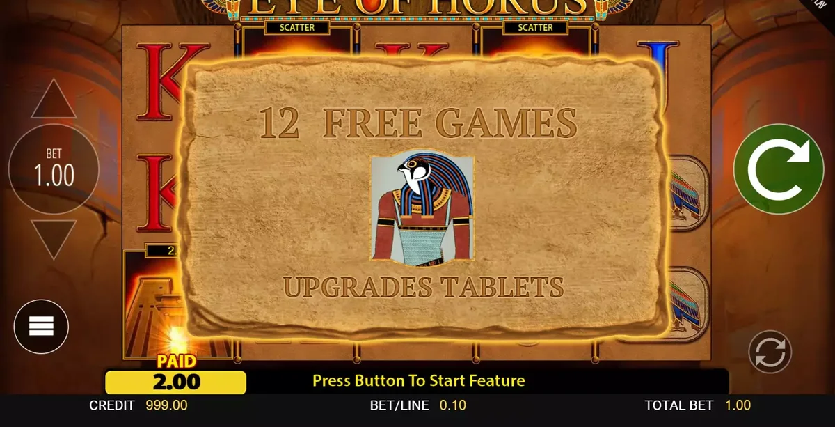 Eye of Horus — Freispiele
